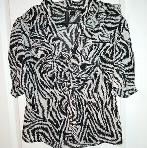 Zebra Print Nine West blouse size small